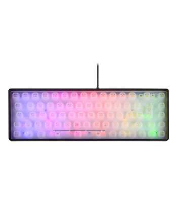 Deltaco Gaming DK240 60% keyboard, semi transparent case bla