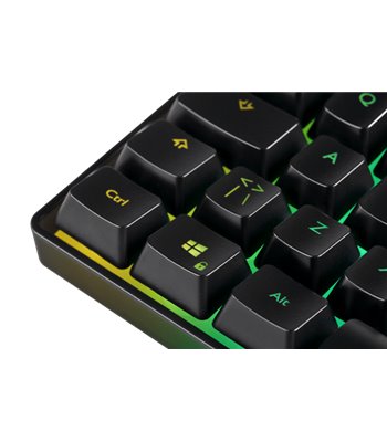 Deltaco Gaming DK240 60% keyboard, semi transparent case bla