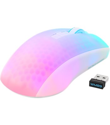 Deltaco Gaming WM89 wireless ultralight mouse, white