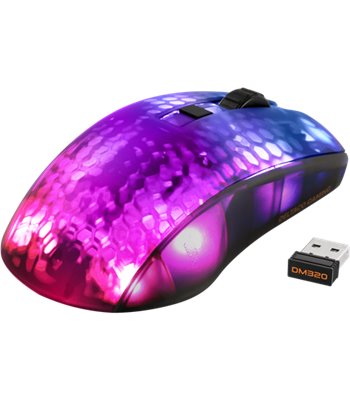 Deltaco Gaming DM320 wireless ultralight mouse, semi-transpa