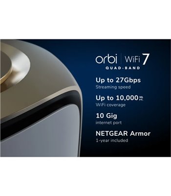 Netgear Orbi 970 Series WiFi7 Satellite 3-pack router hvid