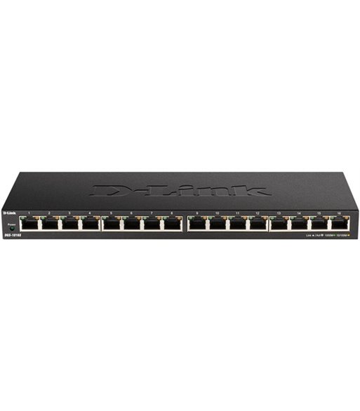 D-LINK DGS-1016S 16-Port 10/100/1000Mbps Unmanaged Gigabit E
