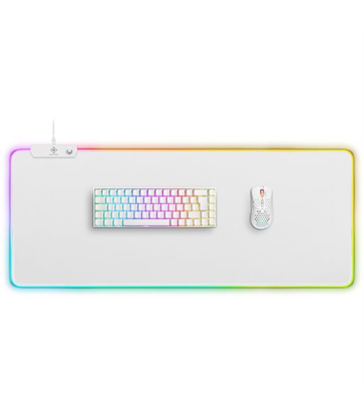 Deltaco Gaming GAM-079-W Whiteline WMP90 RGB Mousepad