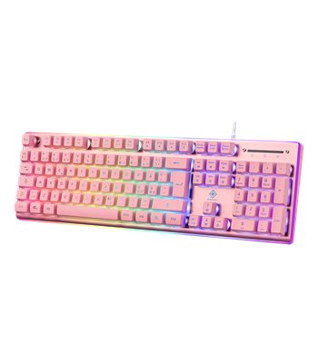 Deltaco Gaming PK75 keyboard nordic, pink