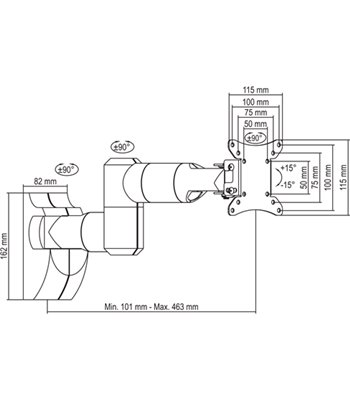 Deltaco ARM-0370 Wall mount