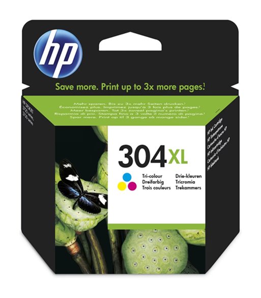 HP 304XL  tricolor 300 sider blækpatron