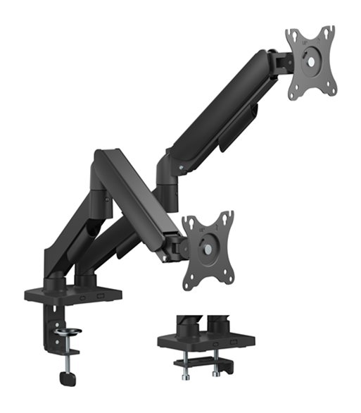 Deltaco ARM-1300-B Monitor desk dual mount