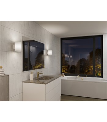 Herstal Evoke L hvid/opal glas væglampe