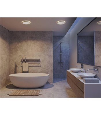 Nordlux Oja Ø43 hvid/krom plafond