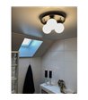 Aneta Nicosia sort/opal loftslampe