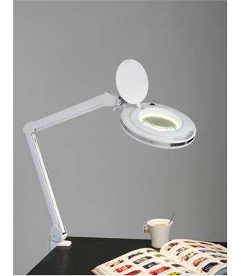 Halo Design Magni Ligt hvid skrivebordslampe med lup