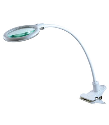 Halo Design Magni Light Mini hvid skrivebordslampe med lup