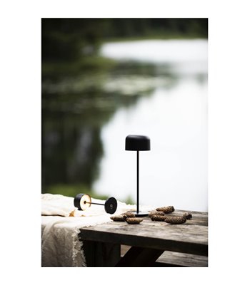 Konstsmide Lille sort bordlampe portable