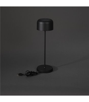 Konstsmide Lille sort bordlampe portable