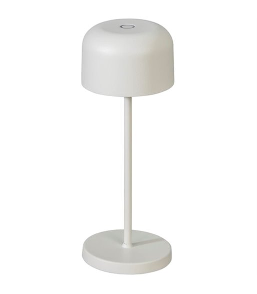Konstsmide Lille mini hvid bordlampe portable