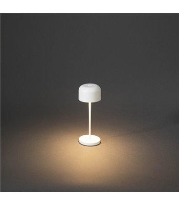 Konstsmide Lille mini hvid bordlampe portable
