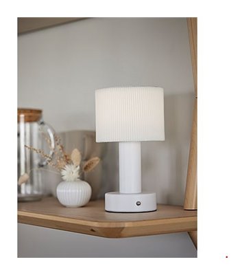 PR Home Tiara hvid bordlampe portable