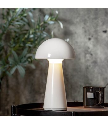 Star Trading Mushroom hvid bordlampe portable