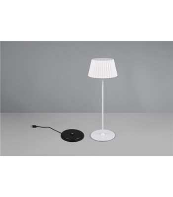 TRIO Suarez hvid bordlampe portable