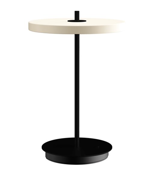 UMAGE Asteria Move Pearl White sort base portable bordlampe