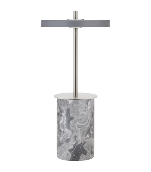 UMAGE Asteria Move Mini  grey marble steel portable lampe