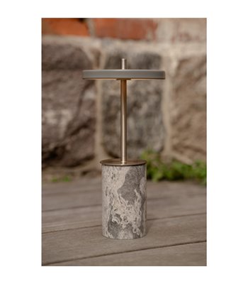 UMAGE Asteria Move Mini  grey marble steel portable lampe