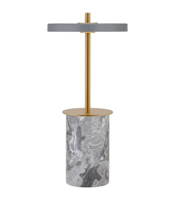 UMAGE Asteria Move Mini  grey marble brass portable lampe