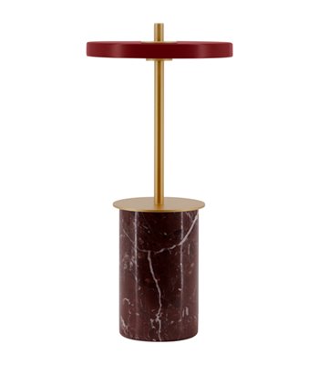 UMAGE Asteria Move Mini Red Marble bordlampe portable