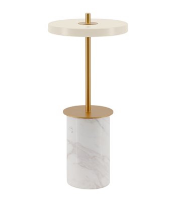 UMAGE Asteria Move Mini White Marble bordlampe portable