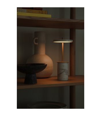 UMAGE Asteria Move Mini White Marble bordlampe portable