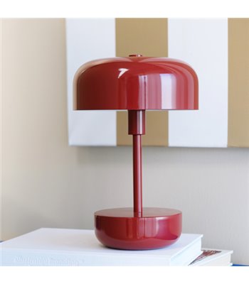 Dyberg Larsen Haipot mørkerød bordlampe portable
