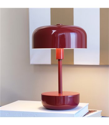 Dyberg Larsen Haipot mørkerød bordlampe portable