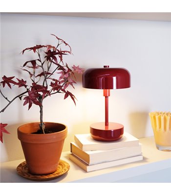 Dyberg Larsen Haipot mørkerød bordlampe portable