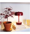 Dyberg Larsen Haipot mørkerød bordlampe portable
