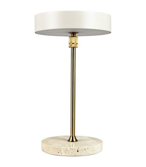 Dyberg Larsen Moonlight LED beige/messing portable bordlampe