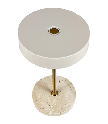 Dyberg Larsen Moonlight LED beige/messing portable bordlampe