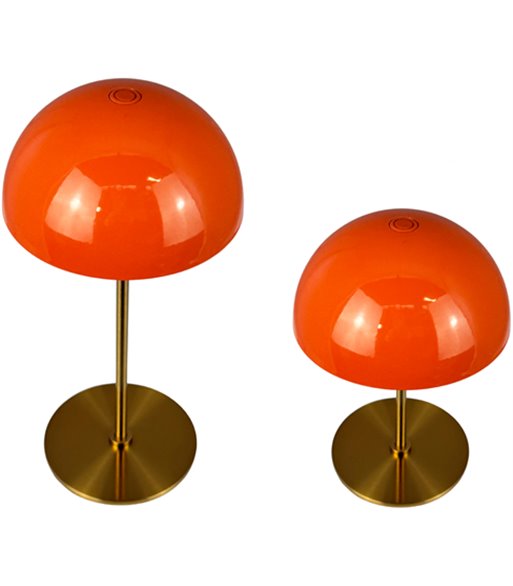 Dyberg Larsen Along LED orange/messing 2 stk. mini bordlampe
