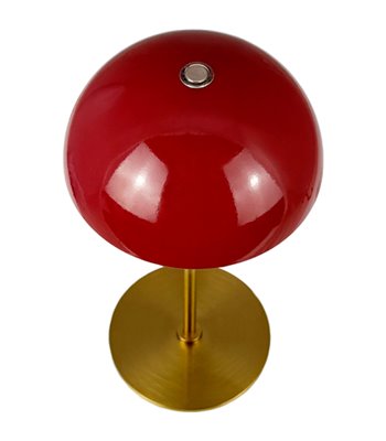 Dyberg Larsen Along LED rød/messing 2 stk. mini bordlampe
