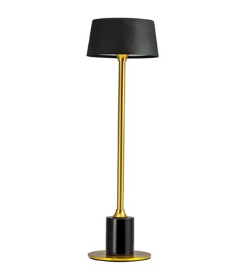 Dyberg Larsen Yoyo sort/messing portable bordlampe