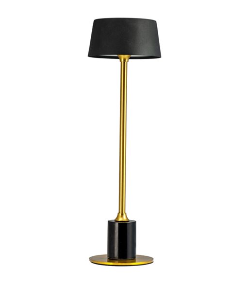 Dyberg Larsen Yoyo sort/messing portable bordlampe
