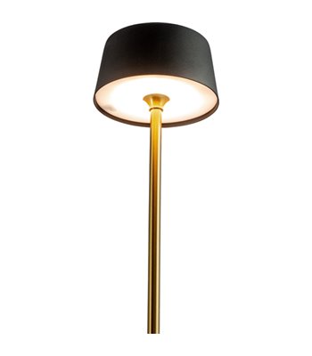 Dyberg Larsen Yoyo sort/messing portable bordlampe