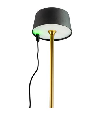 Dyberg Larsen Yoyo sort/messing portable bordlampe