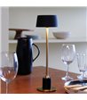 Dyberg Larsen Yoyo sort/messing portable bordlampe