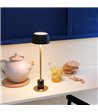 Dyberg Larsen Yoyo sort/messing portable bordlampe