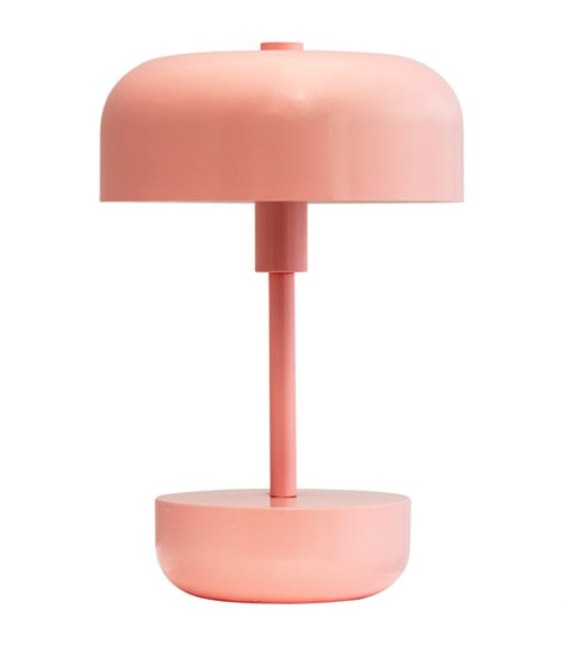Dyberg Larsen Haipot LED lyserød bordlampe portable