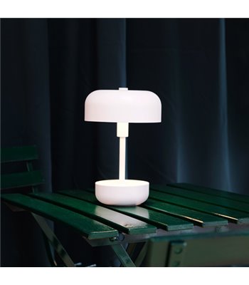 Dyberg Larsen Haipot LED hvid bordlampe portable