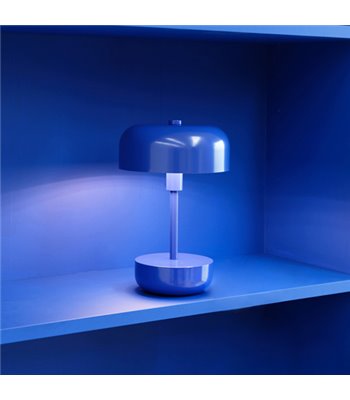 Dyberg Larsen Haipot  LED blå bordlampe portable