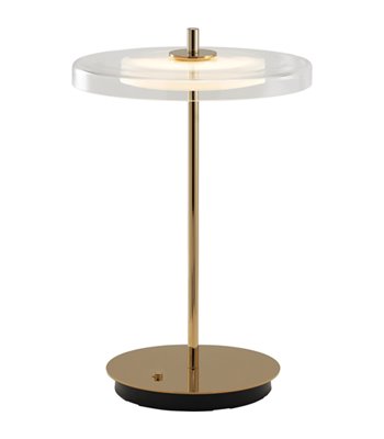 UMAGE Asteria Move glas/messing bordlampe portable