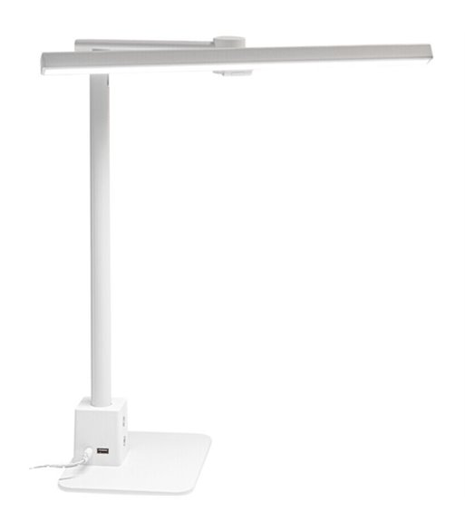 Airam Trina hvid m/USB skrivebordslampe