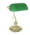 Eglo Banker messing/grøn skrivebordslampe
